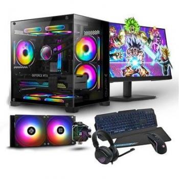 PC Gaming Completo Racing - Intel Core i7-12700F, 32GB DDR4, 2TB SSD M.2, RTX 4070 Super, Monitor 24 FullHD, Combo Gaming (Teclado, Rat