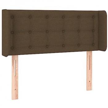 Cabecero LED Tapizado Marrón Oscuro 103x16x78/88 cm