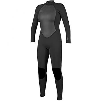 O'Neill Reactor II Traje de Neopreno para Mujer 3/2 mm con Cremallera en la Espalda, Manga Larga, Color Gris, Talla 10