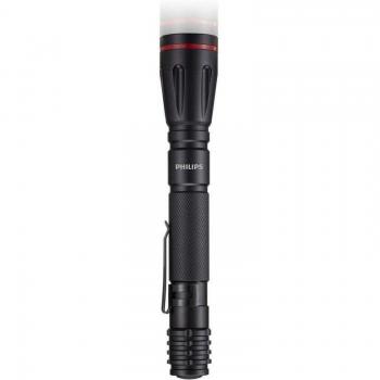 Linterna LED Philips SFL1001T/10 160 Lúmenes Resistente al Agua IPX4 con 2 Pilas AA Incluidas - Color Negro