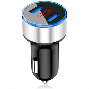 Cargador USB TKEY para coche 18W con carga rápida 3.0 y 4.0, adaptador universal de 3 puertos para Samsung S10, iPhone 11 y 7