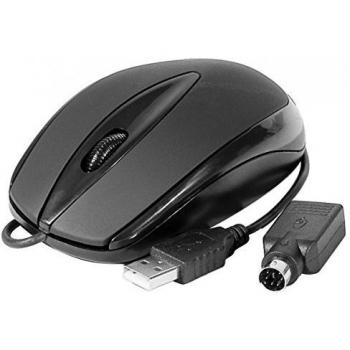 Ratón óptico Dacomex 225113 USB y PS/2 800DPI ambidextro negro