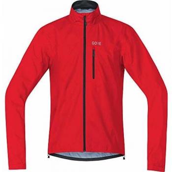 GORE Wear Chaqueta impermeable de ciclismo para hombre, M, Rojo, 100034