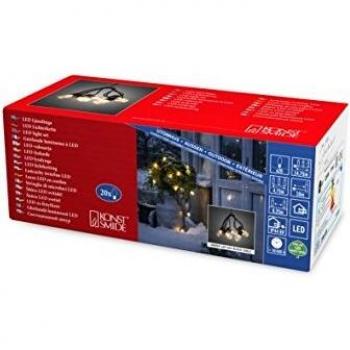 Guirnalda LED Cervecería 4,75 - 9,75m, 20-40 luces claras ámbar, transformador exterior 24V, regulable