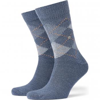 Burlington Preston Men's Argyle Socks - Blue, Soft, One Size (40-46)