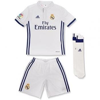 adidas Real Madrid Cf 2015/16 H Smu Mini - Mini conjunto jugador para niños de 5-6 años, color blanco / morado