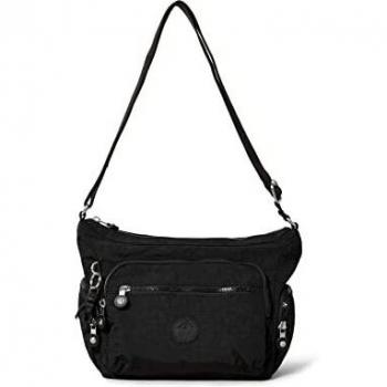 Kipling Gabbie S - Bolso bandolera de mujer de nylon en negro