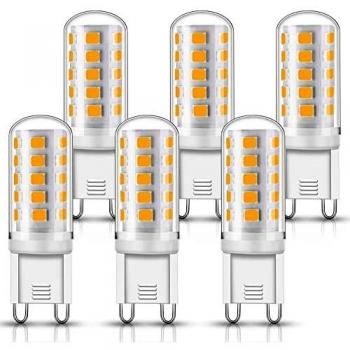Bombilla LED G9 de 4W Equivalente a 40W Lampara Halógena, Blancas Cálidas