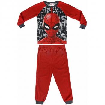 Pijama Infantil Spiderman para niños 100% Micro polar color Rojo