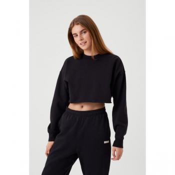 Björn Borg Studio Oversized Cropped Crew Black, Large