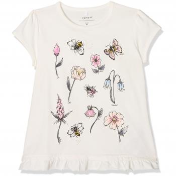 NAME IT Nmffabella SS Top, Camiseta para Bebés, Blanco