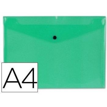 Carpeta liderpapel dossier broche 34043 polipropileno din a4 verde transparente 50 hojas