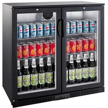Cubitera para botellas de 208 litros, 900 x 520 x 900 mm, 2 puertas de cristal.