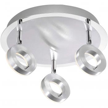 Lámpara de Techo LED Paul Neuhaus Sileda 3 Focos Aluminio Mate 6.4W 3000K IP44