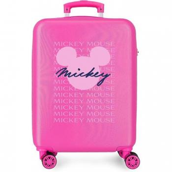 Maleta de Cabina Disney Mickey Signature para Mujer, Rígida, 38x55x20cm, ABS, Capacidad 35L