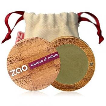 ZAO - Matte Eye Shadow - Natural Cosmetic in Refillable, Organic, ECOCERT-Certified Bamboo Box - 207: Olive Green by ZAO essence of nature