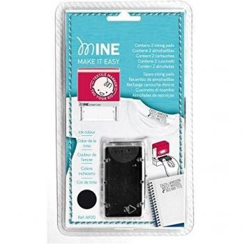 Mine Stamp Recambio de Tinta para Marcador de Ropa y Libros Smart | Tinta para Sello | Cartuchos de Tinta Textil Permanente | Resistente a Lavados | Color Negro