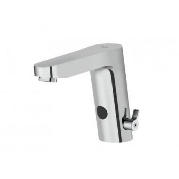 Grifo electrónico para lavabo L30-E - ROCA, tipo de producto: grifo, características: sistema de activación electrónica, diseño moderno, acabado en cromo, instalación fácil y rápida, adecuado para uso público y privado