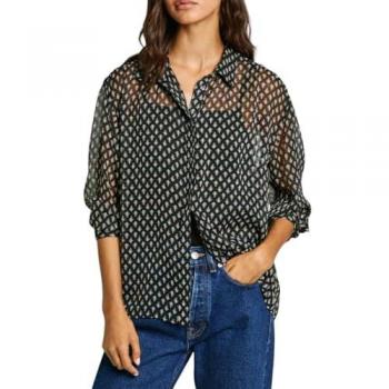 Blusa Semitransparente para Mujer Pepe Jeans Samantha Marrón con Camisola Interior XL