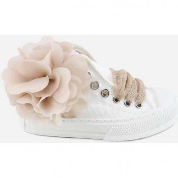 BOTAS LONA FLOR BLANCO PLUMETI URBAN57