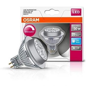 Osram Superstar Bombilla LED, GU5.3, 7.8 watts, Blanco