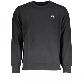 La Martina Black Cotton Sweater - XXL