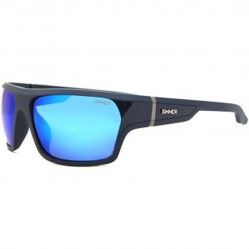 Sinner Blanc Polarized Men's Sunglasses SISU-821-50-P49, Blue, Size 60, Matte Dark Blue, CAT3, Unisex