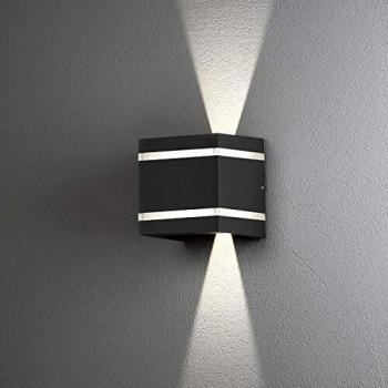 Aplique Exterior Cremona LED 2x3W Ajustable Efecto Rayas IP54 14cm Anthracita