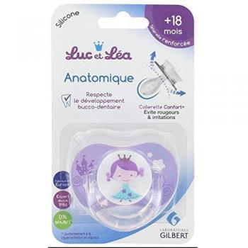 Chupete Anatómico Luc et Lea +18m Color Violeta Princesa 1 Unidad