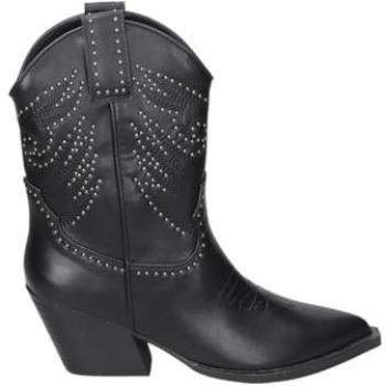 Botines Camperos de Tacón Skydiva para Mujer - Modelo M4631, Color Negro, con Tacón y Cremallera, Sistema tallas calzado EU, Adulto, Mujer, Número 39