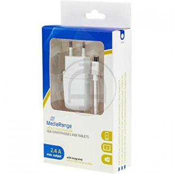 MediaRange MRMA102-02 - Cargador de Enchufe, Color Blanco