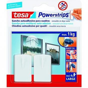 Gancho Adhesivo Tesa Powerstrips Cuadro 2 Piezas