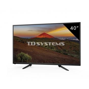 Televisores Led 40 Pulgadas Full HD TD Systems K40DLT7F. Resolución 1920 x 1080, 3x HDMI, VGA, USB Reproductor y Grabador.