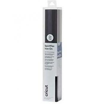 Cricut Iron-On Vinilo termoadhesivo SportFlex, Poliéster, Negro, Talla única