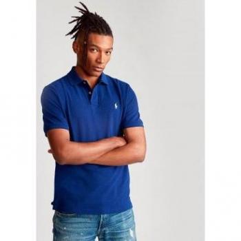 Polo Ralph Lauren Men's Custom Slim Fit Short Sleeve Piqué Polo Shirt - Navy - Size M
