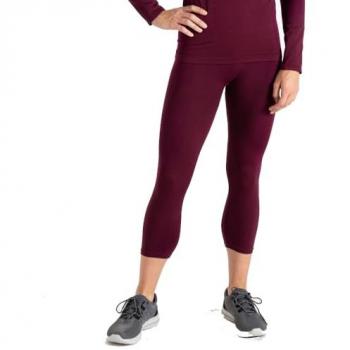 Dare 2b Women's In The Zone II 3/4 Baselayer Leggings - Fig Purple