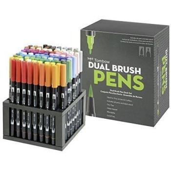 Set de 96 Marcadores Duales Tombow ABT con Pincel y Punta Fina