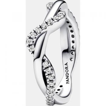 Anillo Pandora Ola Brillante Entrelazada