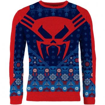 Jersey Navideño Spiderman 2077 Marvel AAA Merchandise Suéter de Navidad con diseño exclusivo de Spiderman, tejido suave y cómodo, disponible en varias tallas