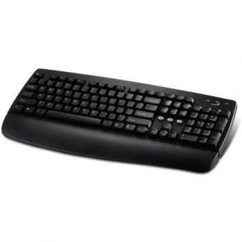 Genius KB-110X - Teclado (USB+PS/2, Alámbrico, Negro, PC/server, Estándar, Derecho)