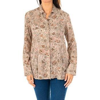 Camisa La Martina manga larga y cuello de solapa KWC002 para mujer