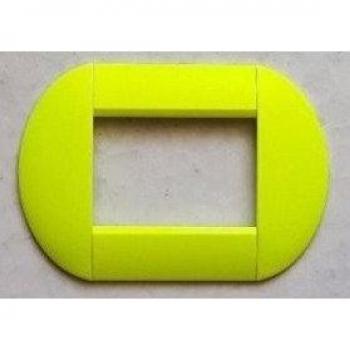 Placa Compatible Living International Bticino Amarillo Fluorescente 4 Foros