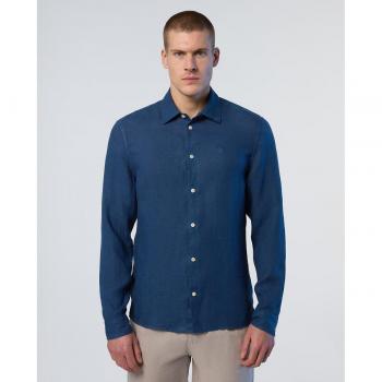 Camisa De Manga Larga En Lino Dark Denim De North Sails