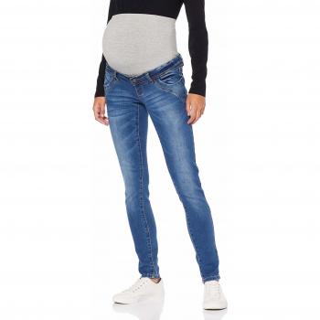 MAMALICIOUS Mlglobe Slim Stud Jeans A. Pantalones premamá, Azul