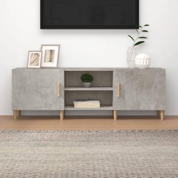 Soporte para TV de hormigón gris y madera multicapa, dimensiones 150x30x50 cm