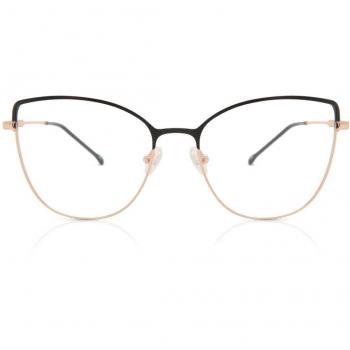 Cat Eye Full Rim Metal Women’s Prescription Glasses - Black - Size 56 - Blue Light Block Available - SmartBuy Collection