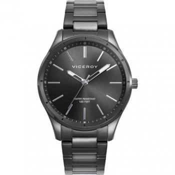 Reloj de hombre Viceroy Grand 401385-17 con caja y brazalete de acero IP gris, diámetro de 41mm, resistencia al agua de 5 ATM