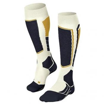 Calcetines de esquí hasta la rodilla FALKE SK2 Intermedios para hombre - Blanco 42/43