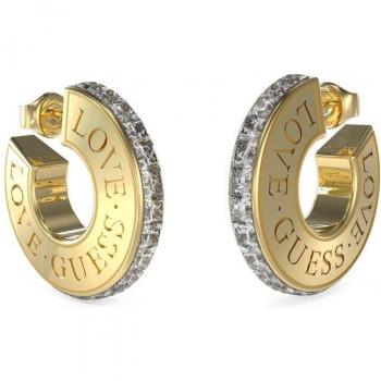 Pendientes Love Guess de acero dorado