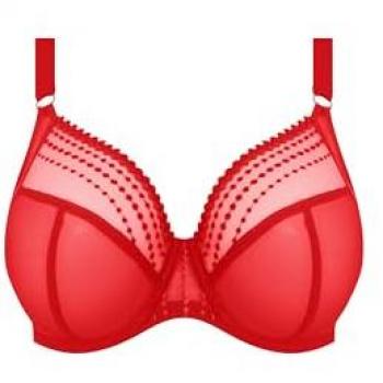 Elomi Matilda Underwired Plunge Bra - Red, Size 36J, G-M Cup